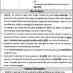 University Of Education Lahore Jobs 2025 - Treasurer (BS-20) Lahore Jobs 2025