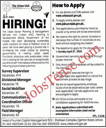 The Urban Unit Jobs 2025 
