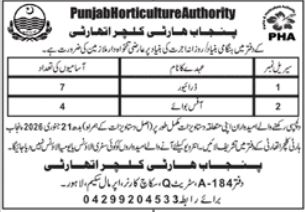 Punjab Horticulture Authority Jobs 2026 - Apply Online For Driver and Office Boy Jobs