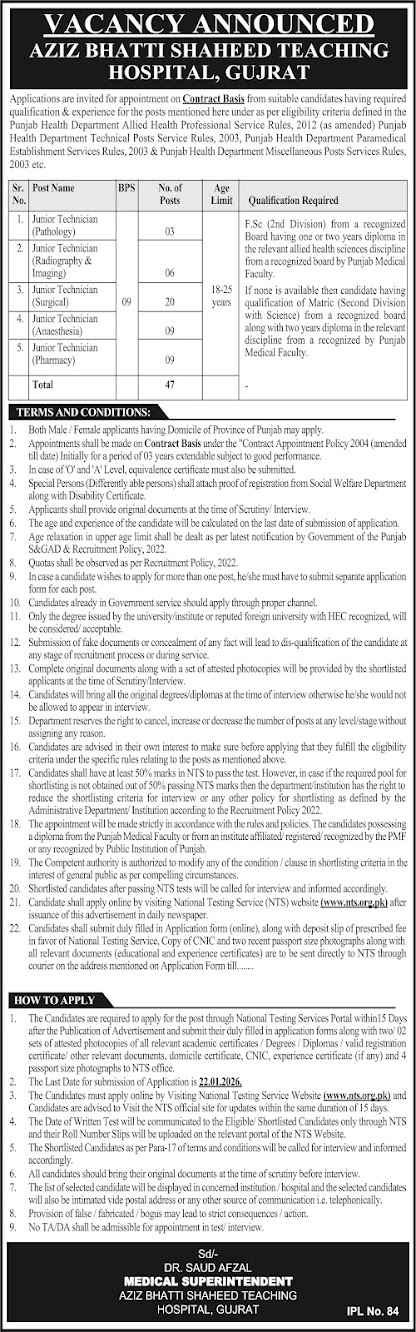 Government Teaching Hospital Jobs in 2026 - Apply Now For Medical & Healthcare Jobs in 2026 