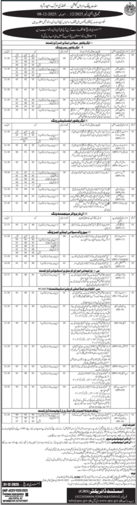 Sindh Public Service Commission SPSC Jobs in 2026 - Online Apply For SPSC Jobs in 2026