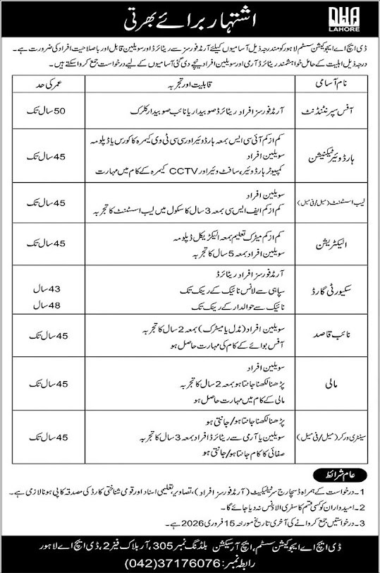 DHA Education System Lahore Latest Jobs 2026 - Apply Online for Staff Vacancies in Lahore