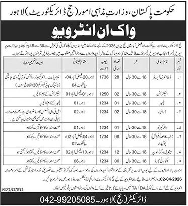 Directorate Of Hajj Lahore Jobs 2026 - Apply Online for Data Entry Operator Vacancies in Lahore