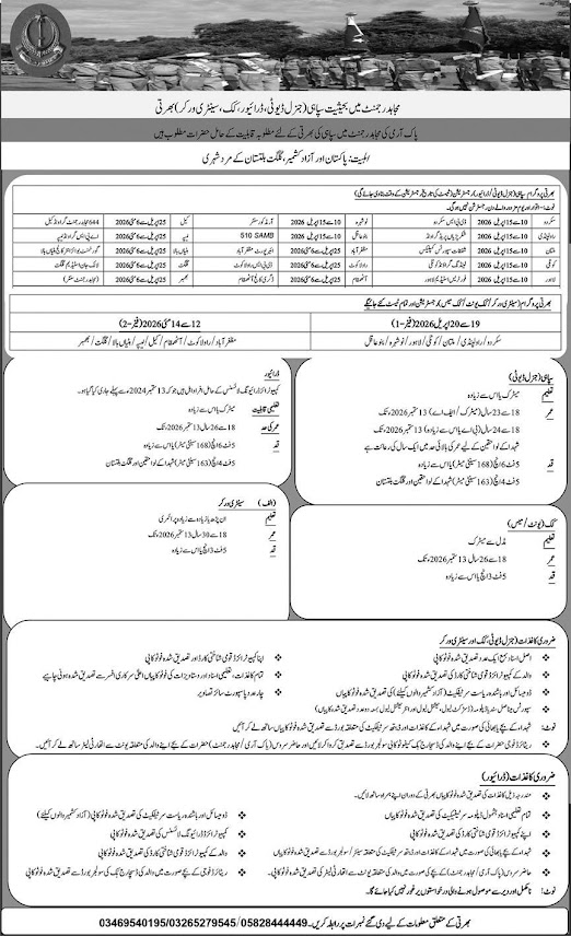Mujahid Regiment New Jobs 2026 - Apply Online for Sipahi, Driver, Cook & Sanitary Worker Vacancies in Multiple Cities