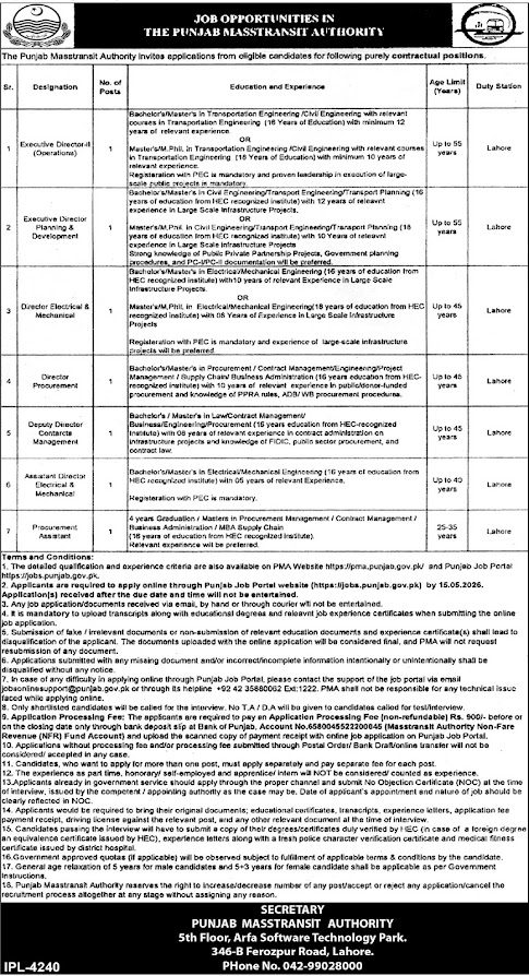 Metro Buss Jobs 2026 - Apply Online for Executive Director, Director & Others Vacancies in Lahore