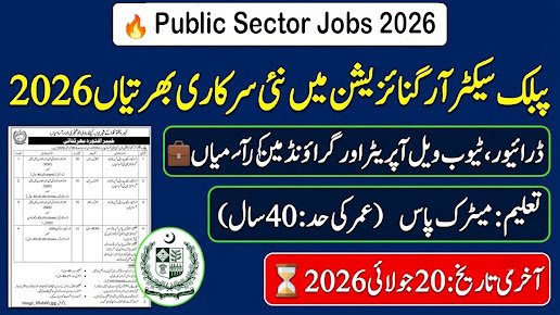 Public Sector Organization Govt Of Khyber Pakhtunkhwa New Jobs 2026 ...
